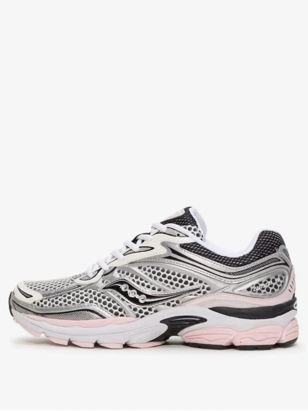 Saucony Men's Silver/Pink Retro ProGrid Omni 9 Lifestyle Sneaker—11